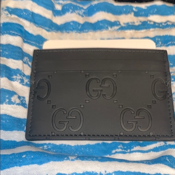 Authentic Gucci Black Rubber Effect Card Holder+COA - Picture 9 of 9